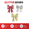 Pack of 3 Christmas Silver Present Gift Bows