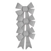 Pack of 3 Christmas Silver Present Gift Bows
