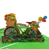 A Journey of Joy and Color Bloom Ride 3D Pop Up Greeting Card
