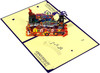 Music Party 3D Pop Up Anniversary Card with Personalized Numbers