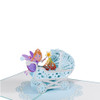 Blue Baby Boy Carriage and Fairy 3D Pop Up Baby Shower Greeting Card