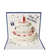 Blue Fruit Cake Design 3D Pop Up Birthday Card
