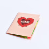 Triple Rose Heart "LOVE" 3D Pop Up Greeting Card - Valentine's Day Wedding Anniversary Birthday