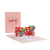I LOVE YOU Rainbow and Balloon 3D Pop Up Greeting Card -  Anniversary Wedding Valentine's Day