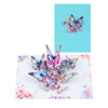 Fluttering Wishes Hot Stamped Blue Butterfly 3D Pop Up Greeting Card
