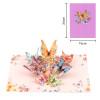 Hot Stamped Purple Butterfly 3D Pop Up Greeting Card - Birthday Mother's Valentine's Day