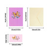 Hot Stamped Purple Butterfly 3D Pop Up Greeting Card - Birthday Mother's Valentine's Day