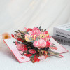 Red Carnation Delight 3D Pop Up Greeting Card - Birthday Mother's Valentine's Day