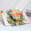 Sunflower Charm Orange 3D Pop Up Greeting Card - Birthday Mother's Valentine's Day