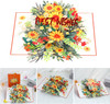 Sunflower Charm Orange 3D Pop Up Greeting Card - Birthday Mother's Valentine's Day