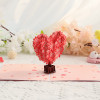 Red Bloom Heart Tree 3D Pop Up Valentine's Day Card - Wedding Anniversary