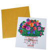 Vibrant Florals Bouquet Bliss 3D Pop-Up Greeting Card - Mother's Day Thank You Birthday