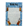 Pack of 20 Christmas Snow Reindeer Design Thank You Sheets With Envelopes