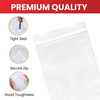 Pack of 100 Clear Grip-Sealing Zip Bags 9x13cm 0.08mm PE Food-Grade Poly Bags