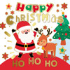 Pack of 10 Santa & Reindeer Christmas Boxed Cards