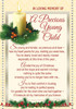 In Loving Memory of a Precious Young Child Christmas Graveside Keepsake Card