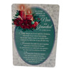 In Loving Memory of Nan and Grandad Christmas Graveside Keepsake Card - Candle & Holly Design Memorial Card