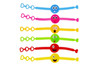 Pack of 8 Emotion Faces Bracelets 19cm