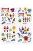 Pack of 12 Shiny Football Design Stickers