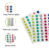 Pack of 90 Assorted Fashion Colours 15mm Self-Adhesive Shiny Stars