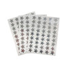 Pack of 90 Silver 15mm Self-Adhesive Shiny Stars