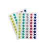 Pack of 90 Assorted Primary Colours 15mm Self-Adhesive Shiny Stars