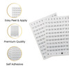 Pack of 220 White on Black 8x10mm 1-99 Numbers Self-Adhesive Labels