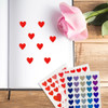 Pack of 70 Assorted Fashion Coloured Holographic Hearts Self-Adhesive Labels