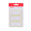 Pack of 21 Gold Border Printed 34x75mm Self-Adhesive Labels