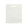 Pack of 25 White Coloured 30x25cm Non-Woven Patch Handle Bags