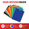 Pack of 25 Light Green Coloured 40x30cm Non-Woven Patch Handle Bags