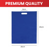 Pack of 25 Blue Coloured 45x35cm Non-Woven Patch Handle Bags