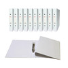 Pack of 10 A5 White Paper Over Board Ring Binders by Janrax