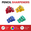 Pack of 100 Assorted Plastic Pencil Sharpeners
