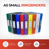 Pack of 4 A5 Paper Over Board Ring Binders – White, Grey, Blue, Green