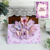 Lilac Flowers Flying & Butterflies Dancing Best Wishes 3D Pop Up Greeting Card