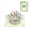 Magnolia Flowers Flying & Butterflies Dancing Best Wishes 3D Pop Up Greeting Card