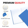 A5 160 Pages 8mm Ruled Blue Casebound Notebook