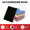 A5 160 Pages 8mm Ruled Yellow Casebound Notebook