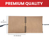 Pack of 2 Spiral Bound 180gsm Kraft & Black Scrapbooks with Ribbon Closure and Metal Corners - 30 Sheets 20x20cm
