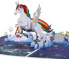 Stereoscopic Unicorn Galaxy 3D Pop Up Greeting Card - Kids Theme Birthday