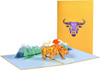 Stereoscopic Cow 3D Pop Up Greeting Card - Kids Theme Birthday