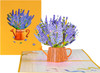 Lavender Vase 3D Pop Up Greeting Card - Mother's Day Anniversary Birthday Get Well