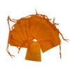 Pack of 25 Orange Coloured 12x9cm Non-Woven Drawstring Bags