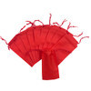 Pack of 25 Red Coloured 19x10cm Non-Woven Drawstring Bags