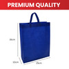 Pack of 25 Light Blue Coloured 25x35x10cm Non-Woven Bags with Handle