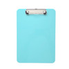 A4 Pastel Blue Plastic Clipboard with Metal Clip and Round Corner