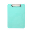 A4 Pastel Green Plastic Clipboard with Metal Clip and Round Corner