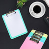 A4 Pastel Yellow Plastic Clipboard with Metal Clip and Round Corner