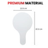 Pack of 6 Round Plain White MDF Double Sided Dry Erase Handheld Answer Paddles - Mini Whiteboard